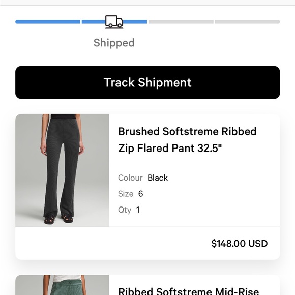 Brushed softstream ribbed flare pants lululemon - Picture 3 of 4